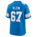 D.Lions #67 Elijah Klein Blue Team Game jersey BUTLER