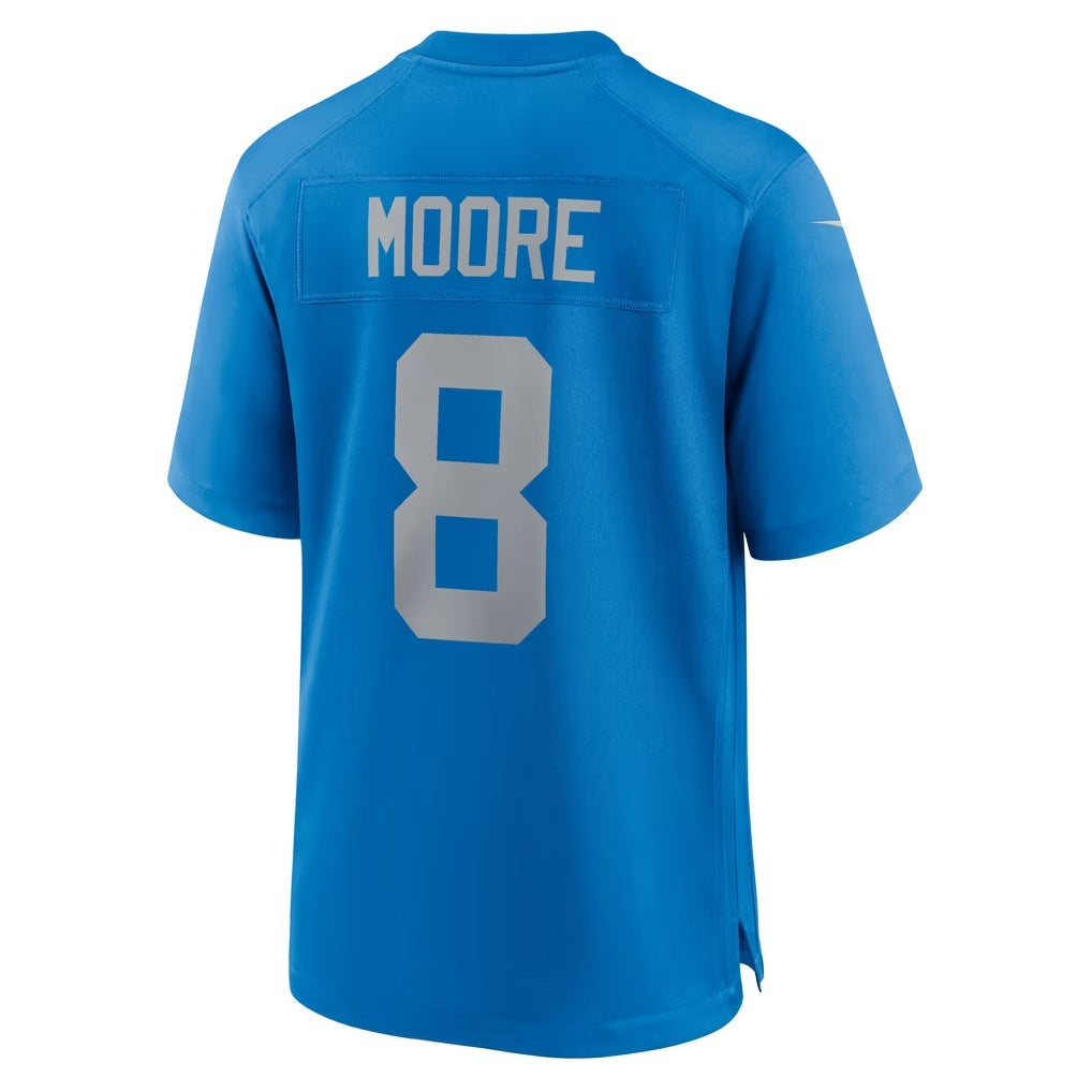 D.Lions #8 Derrick Moore Blue Alternate Game jersey BUTLER