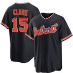 Detroit Tigers #15 Max Clark Navy Alternate Stitched Jersey BUTLER