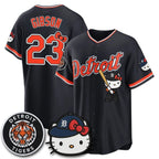 Detroit Tigers #23 Kirk Gibson Black BUTLER Meow KT Edition Vapor Limited Stitched Jersey