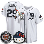 Detroit Tigers #29 Tarik Skubal White BUTLER Meow KT Edition Vapor Limited Stitched Jersey