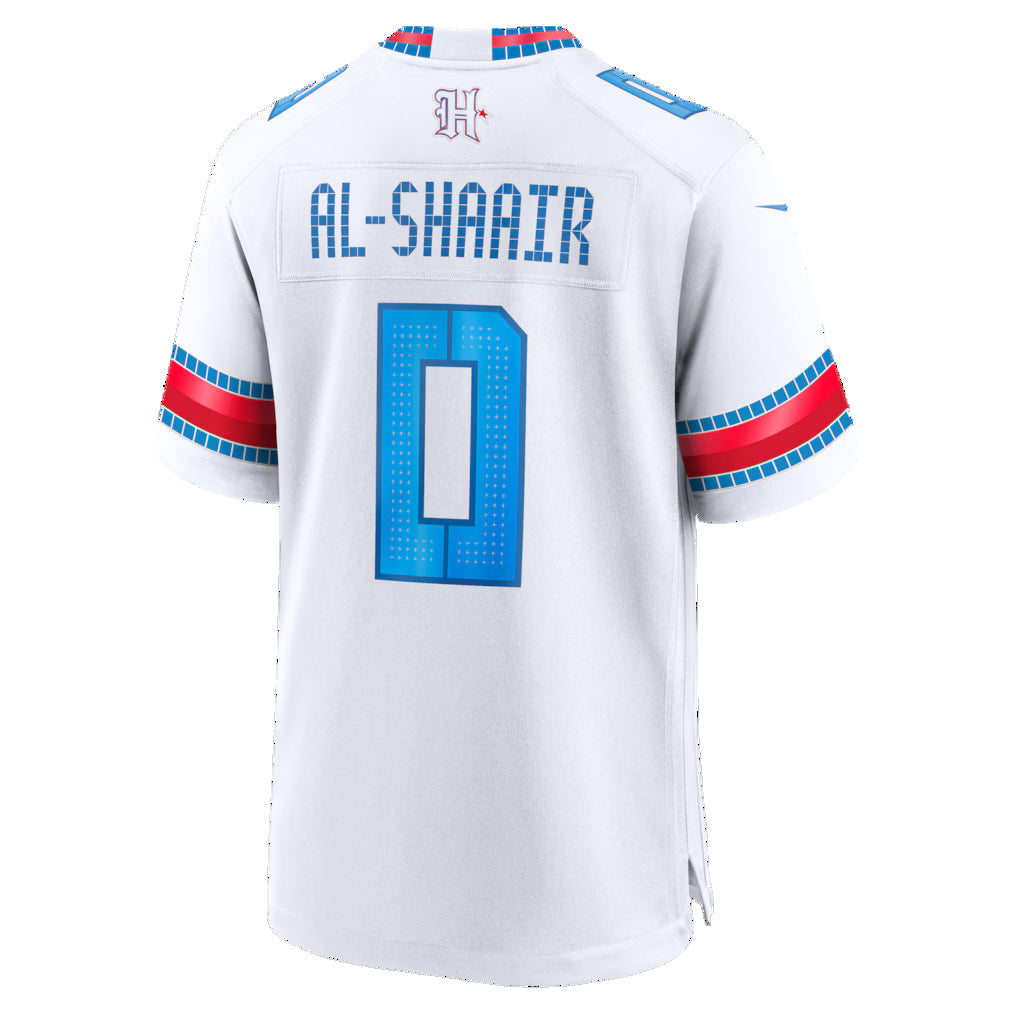 H.Texans #0 Azeez Al-Shaair White 2026 Rivalries Collection Game Jersey BUTLER