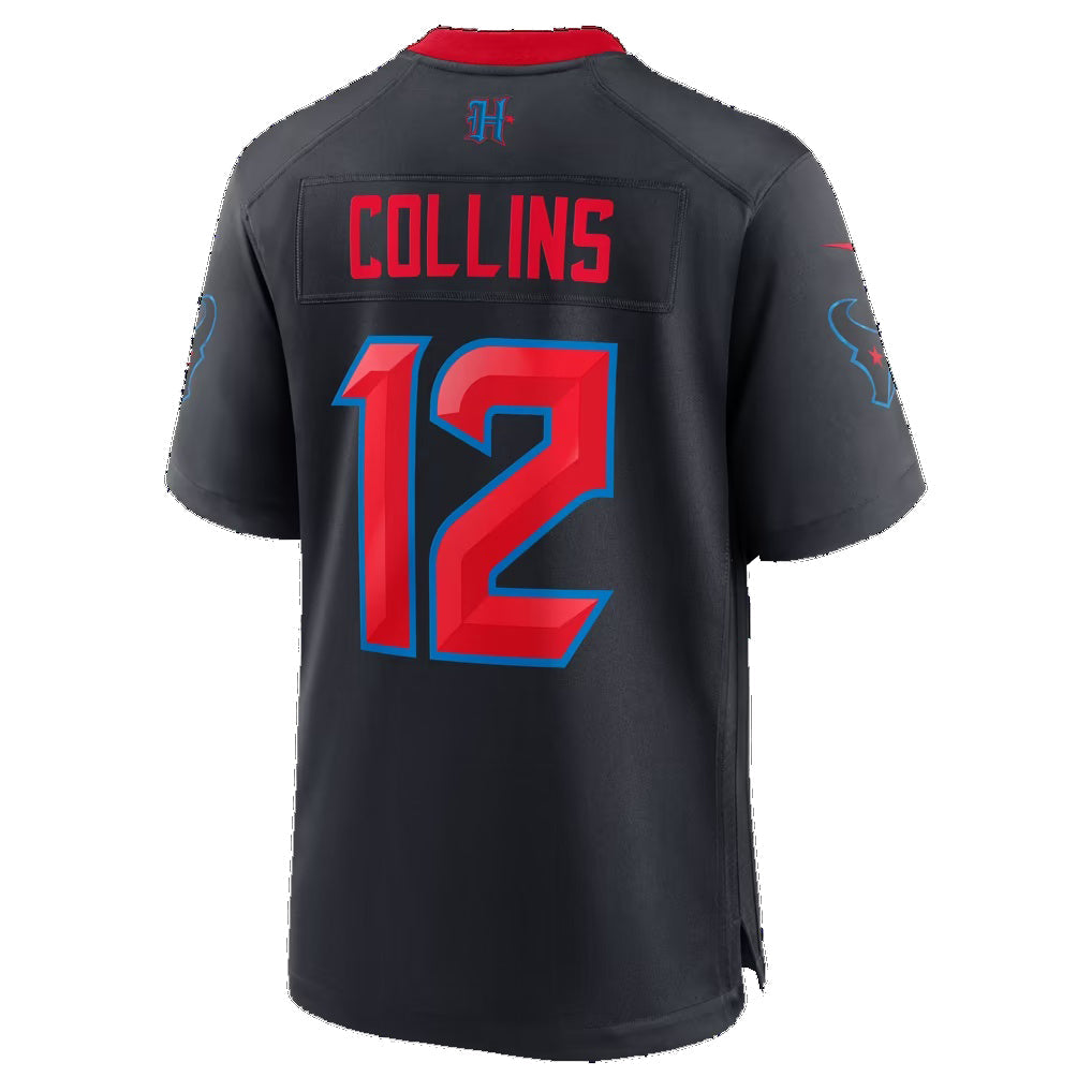 H.Texans #12 Nico Collins Navy Alternate 2 25th Season Game jersey BUTLER