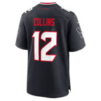 H.Texans #12 Nico Collins Navy Team 25th Season Game jersey BUTLER