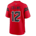 H.Texans #12 Nico Collins Red Alternate 25th Season Game jersey BUTLER