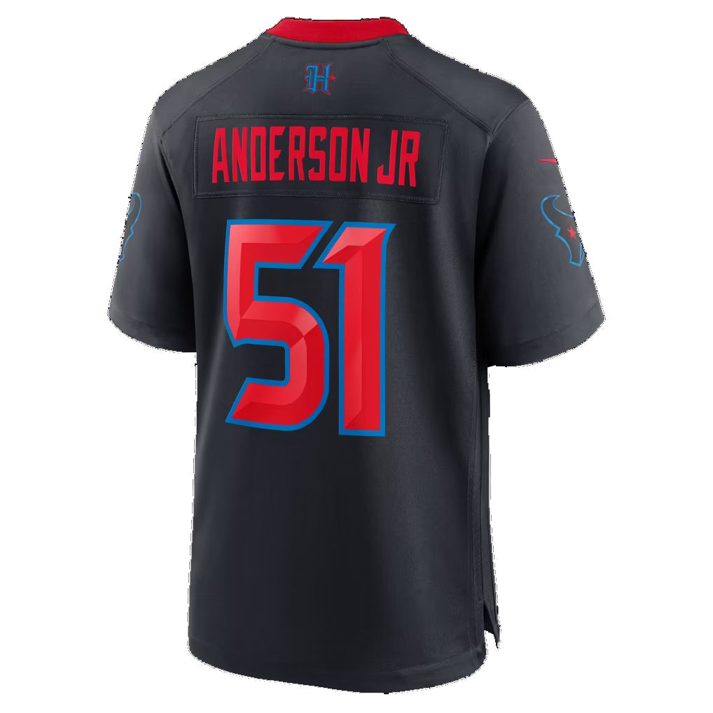 H.Texans #51 Will Anderson Jr. Navy Alternate 2 25th Season Game jersey BUTLER
