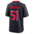 H.Texans #51 Will Anderson Jr. Navy Alternate 2 25th Season Game jersey BUTLER