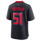 H.Texans #51 Will Anderson Jr. Navy Alternate 2 25th Season Game jersey BUTLER