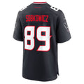 H.Texans #89 Daniel Sobkowicz Navy BUTLER Team Game Jersey