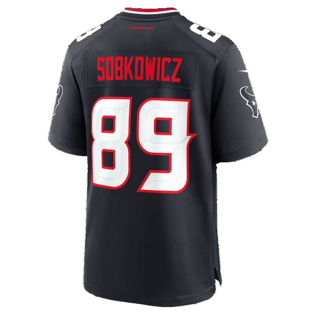 H.Texans #89 Daniel Sobkowicz Navy BUTLER Team Game Jersey