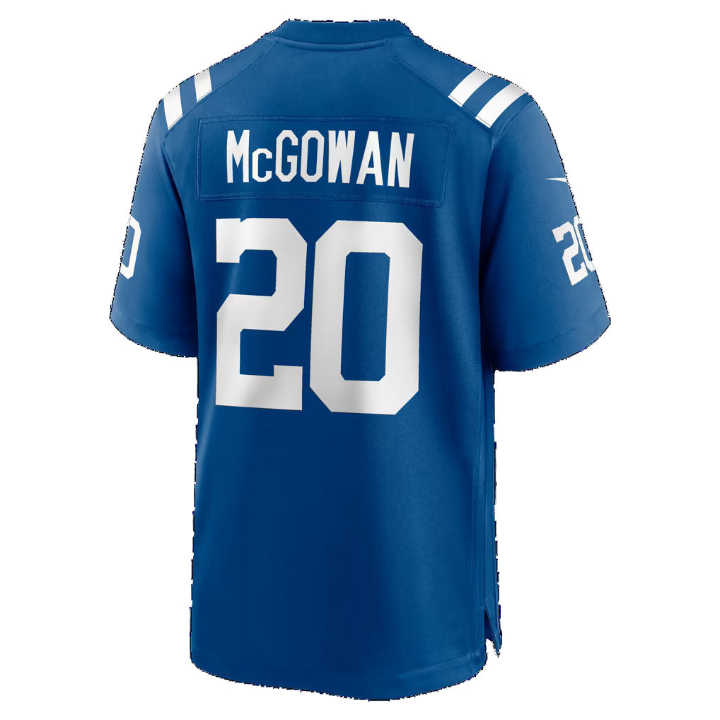 IN.Colts #20 Seth McGowan Royal Team Game jersey BUTLER