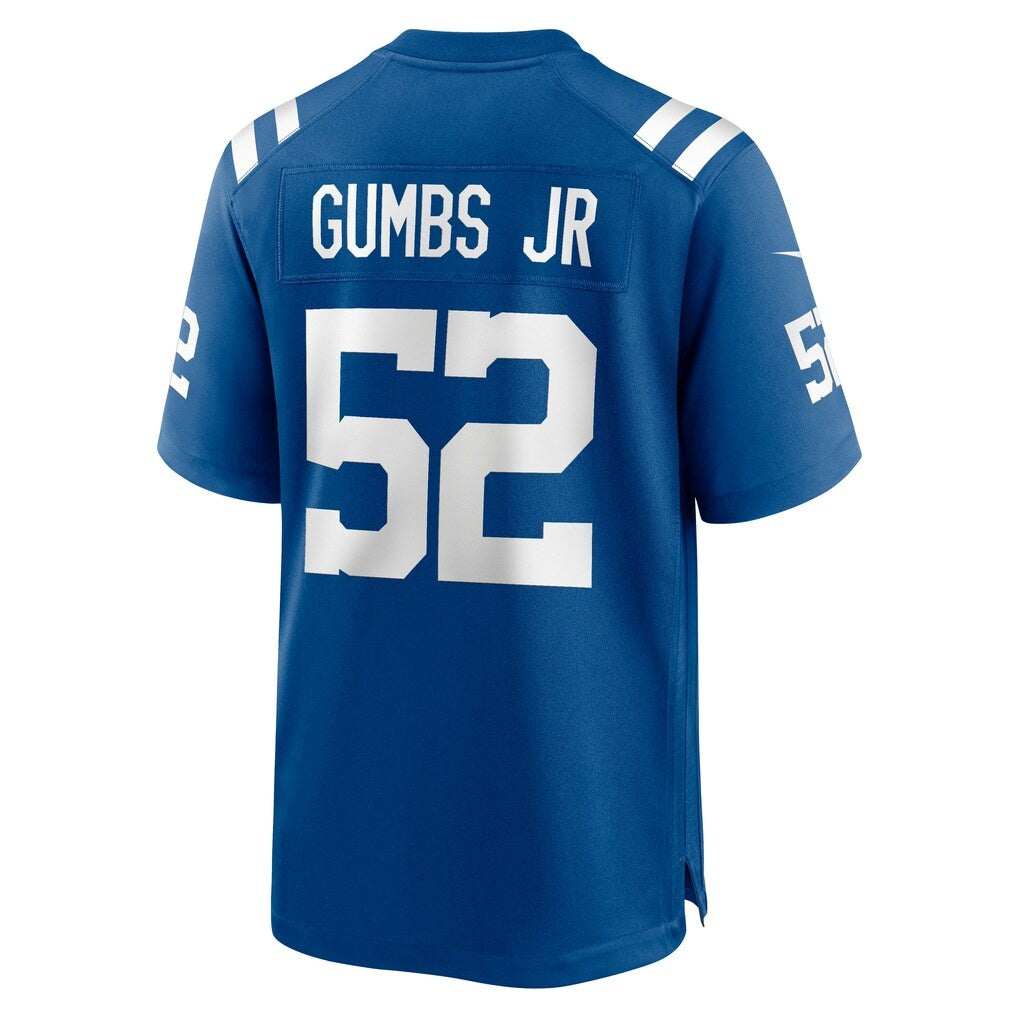 IN.Colts #52 George Gumbs Jr. Royal Team Game Jersey BUTLER