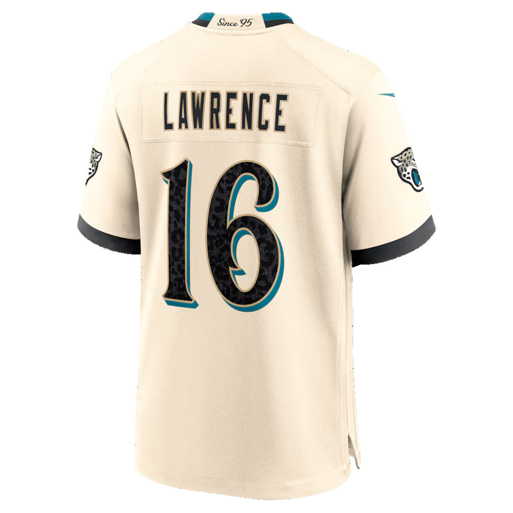 J.Jaguars #16 Trevor Lawrence Natural 2026 Rivalries Collection Game Jersey BUTLER