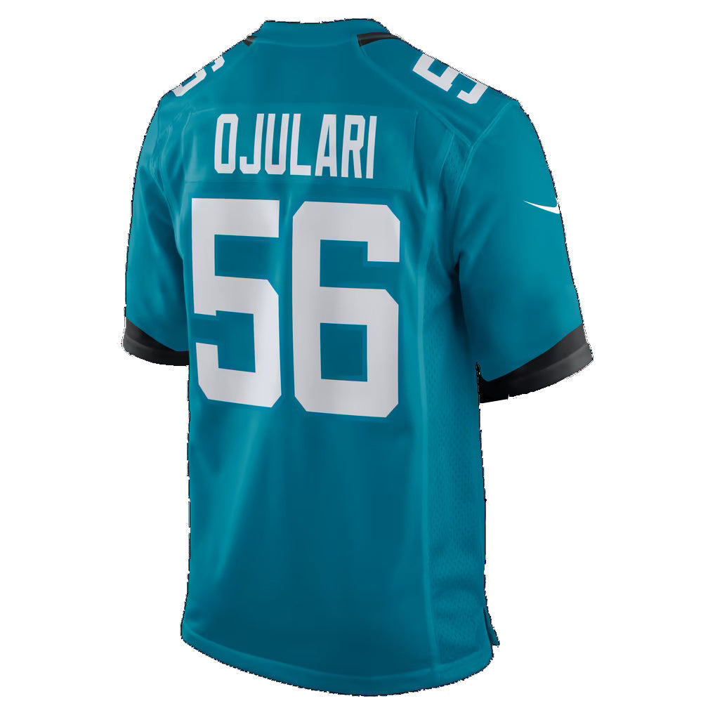 J.Jaguars #56 BJ Ojulari Teal BUTLER Team Game Jersey