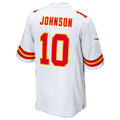 KC.Chiefs #10 Emmett Johnson White BUTLER Game Jersey