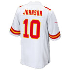 KC.Chiefs #10 Emmett Johnson White BUTLER Game Jersey