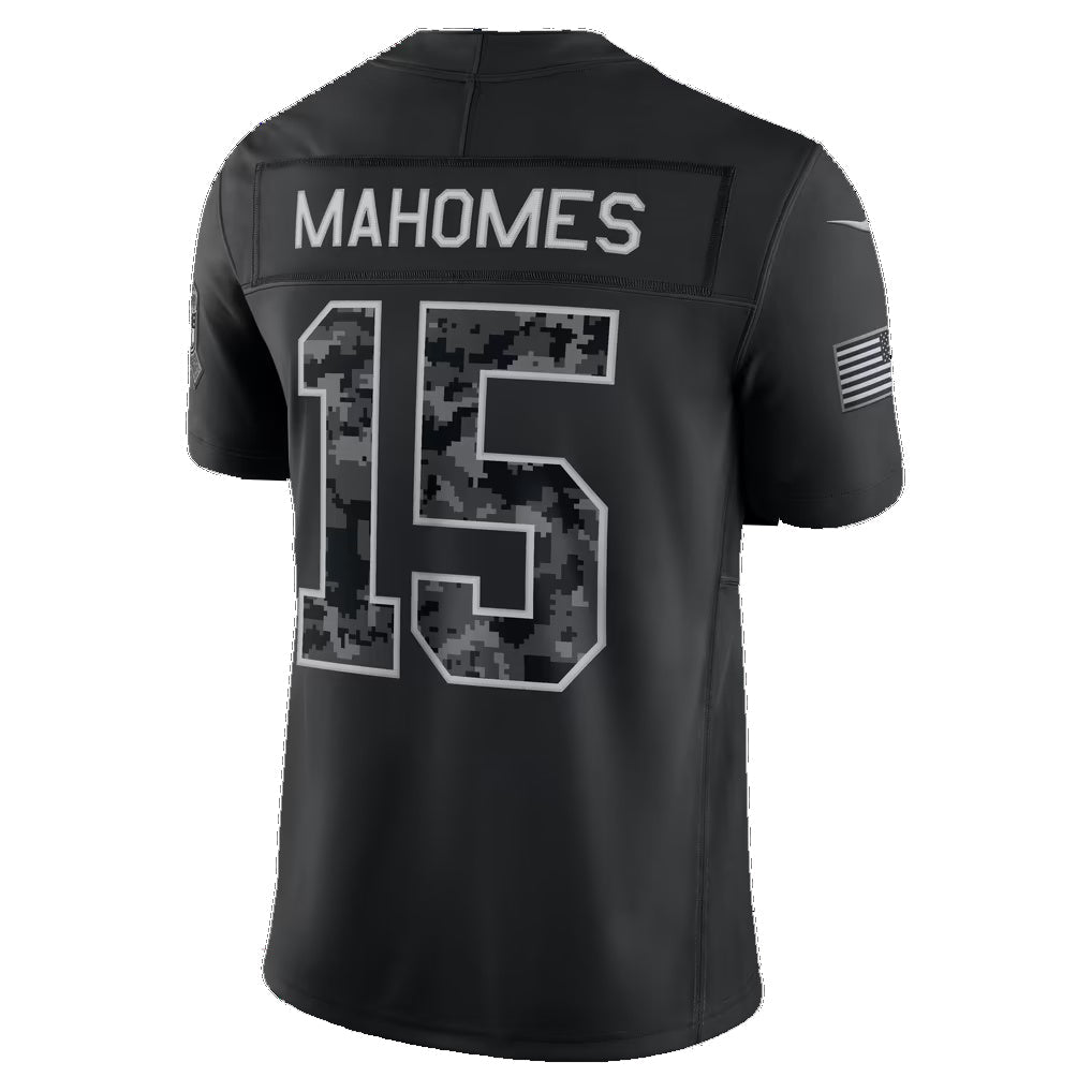 KC.Chiefs #15 Patrick Mahomes Black 2026 Salute to Service Stitched Limited jersey BUTLER