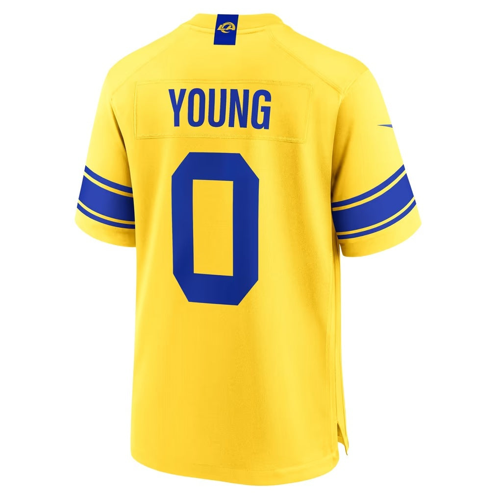 LA.Rams #0 Byron Young Gold Alternate Classic Sol Game jersey BUTLER