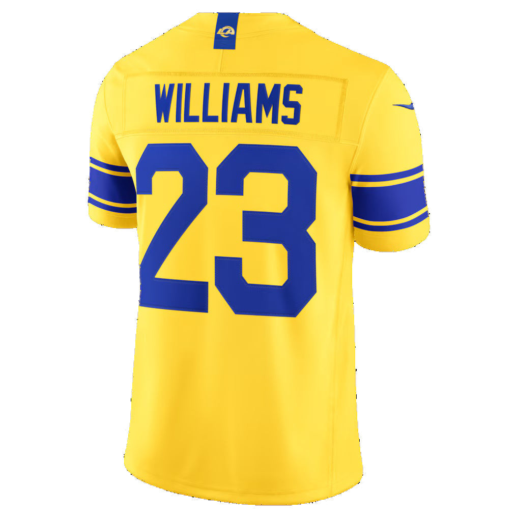 LA.Rams #23 Kyren Williams Classic Sol Vapor F.U.S.E. Stitched Limited Jersey BUTLER