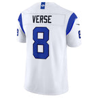 LA.Rams #8 Jared Verse White Alternate Fearsome White Vapor F.U.S.E. Stitched Limited Jersey BUTLER