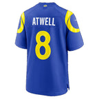 LA.Rams #8 Tutu Atwell Royal Team Game jersey BUTLER
