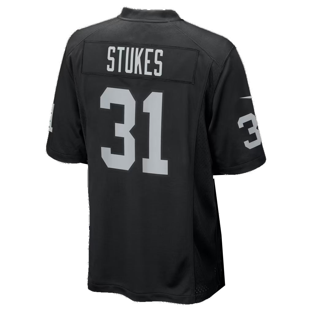 LV.Raiders #31 Treydan Stukes Black Team Game jersey BUTLER