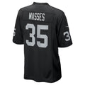 LV.Raiders #35 Hezekiah Masses Black Team Game jersey BUTLER