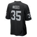 LV.Raiders #35 Hezekiah Masses Black Team Game jersey BUTLER