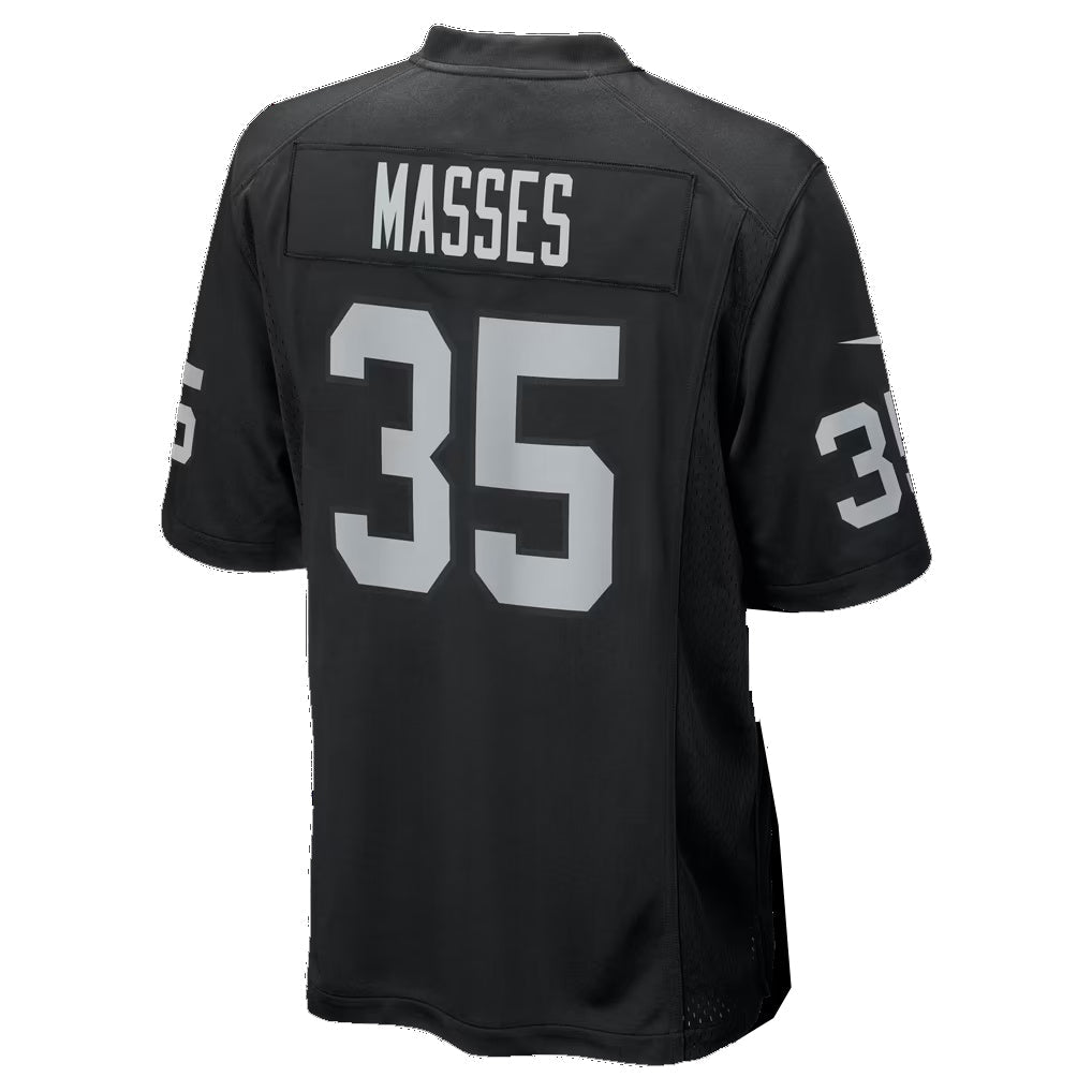 LV.Raiders #35 Hezekiah Masses Black Team Game jersey BUTLER