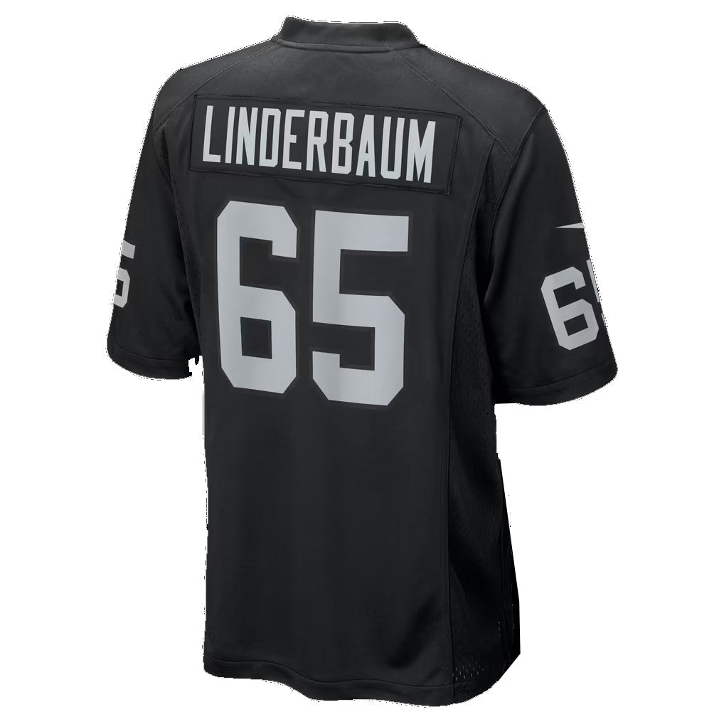 LV.Raiders #65 Tyler Linderbaum Black Team Game jersey BUTLER