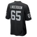 LV.Raiders #65 Tyler Linderbaum Black Team Game jersey BUTLER