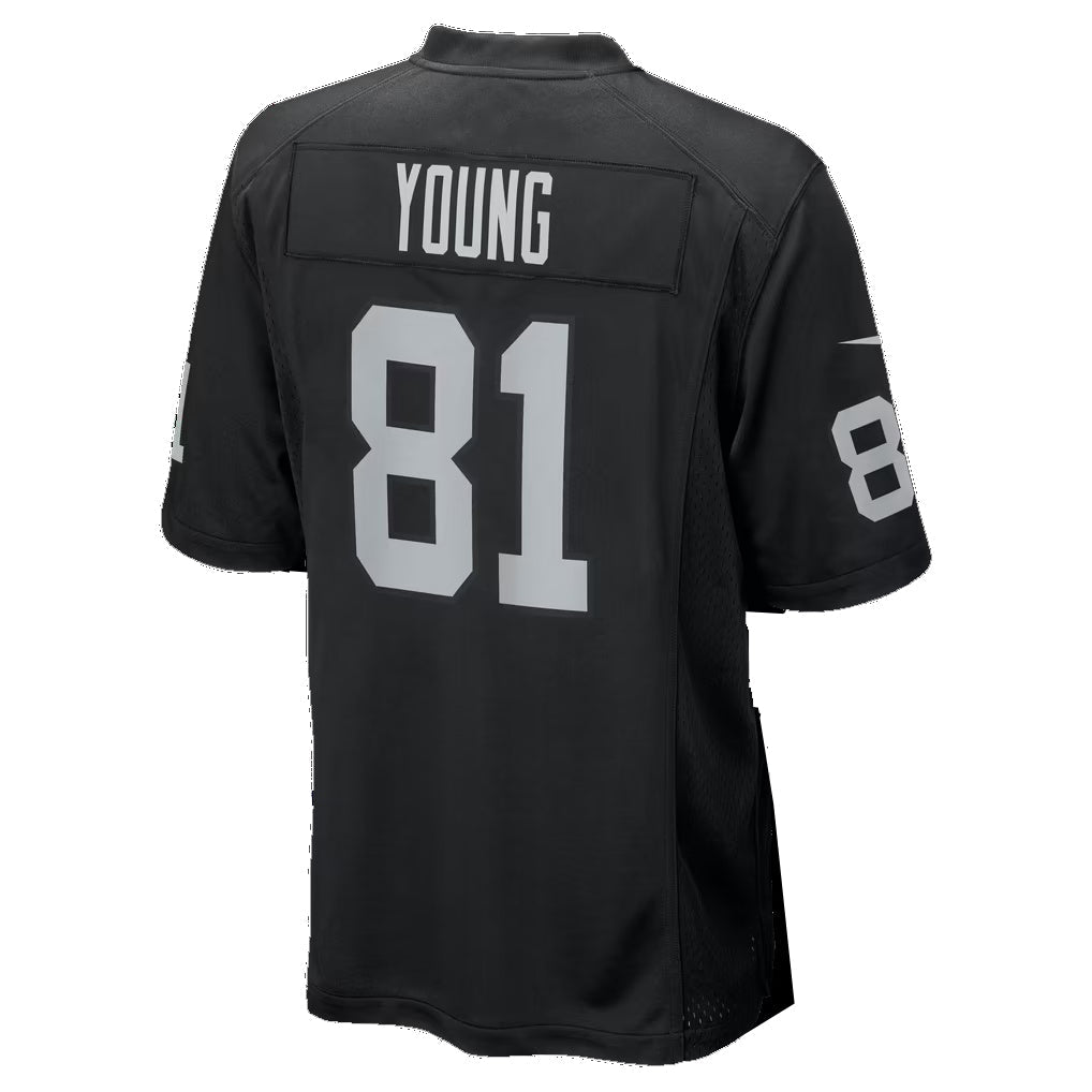 LV.Raiders #81 Dareke Young Black Team Game jersey BUTLER