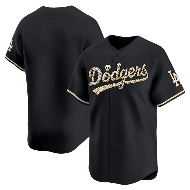 Los Angeles Dodgers Black 'Halloween Mummy Edition' Premier Limitedjersey BUTLER - Stitched Baseballjersey BUTLER