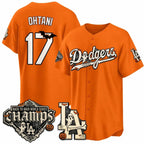Los Angeles Dodgers #17 Shohei Ohtani Orange Halloween 2026 Baseballjersey BUTLER