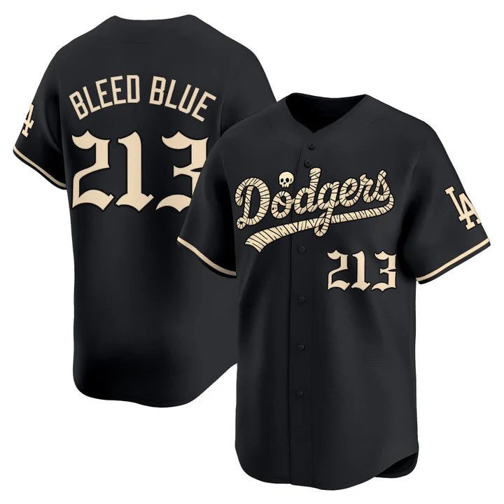 Los Angeles Dodgers #213 Bleed Blue Black 'Halloween Mummy Edition' Premier Limited Stitched Baseballjersey BUTLER