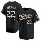Los Angeles Dodgers #22 Clayton Kershaw Black 'Halloween Mummy Edition' Premier Limitedjersey BUTLER - Stitched Baseballjersey BUTLER