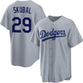 Los Angeles Dodgers #29 Tarik Skubal Gray Cool Base Stitched Jersey BUTLER