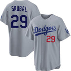 Los Angeles Dodgers #29 Tarik Skubal Gray Cool Base Stitched Jersey BUTLER