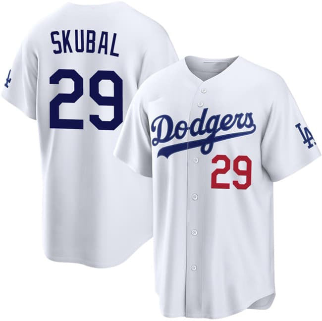 Los Angeles Dodgers #29 Tarik Skubal White 2026 Home Limited Stitched Jersey BUTLER