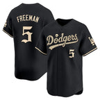 Los Angeles Dodgers #5 Freddie Freeman Black 'Halloween Mummy Edition' Premier Limited - Stitched Baseballjersey BUTLER