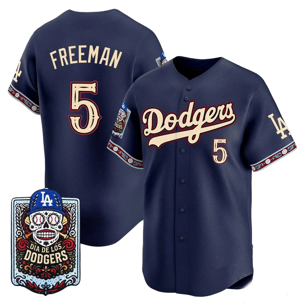 Los Angeles Dodgers #5 Freddie Freeman x Dia De Los Muertos Navy 2026 Baseballjersey BUTLER