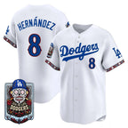 Los Angeles Dodgers #8 Enrique Hern¨¢ndez x Dia De Los Muertos White 2026 Baseballjersey BUTLER