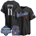 Los Angeles Dodgers #11 Roki Sasaki DB Night Black BUTLER 2026 Vapor Jersey - Stitched