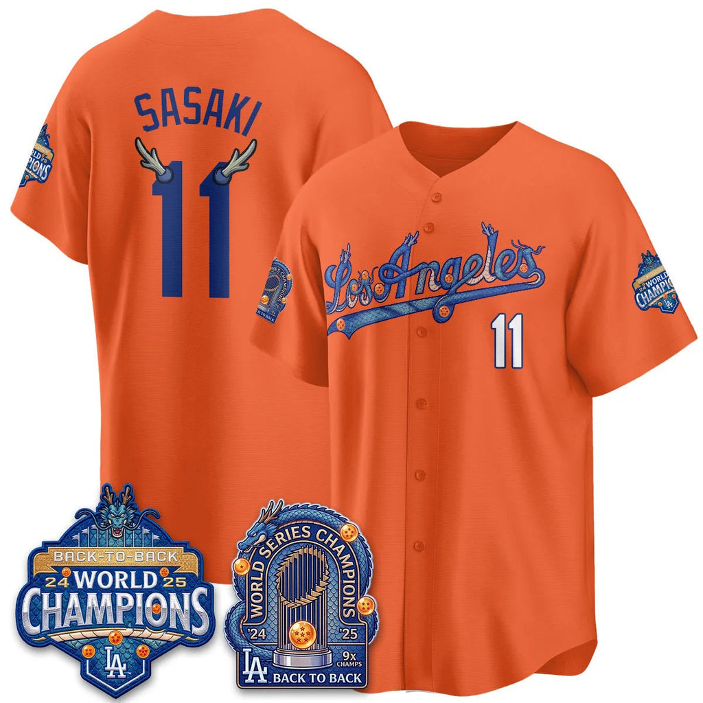 Los Angeles Dodgers #11 Roki Sasaki DB Night Orange BUTLER 2026 Vapor Jersey - Stitched
