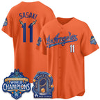 Los Angeles Dodgers #11 Roki Sasaki DB Night Orange BUTLER 2026 Vapor Jersey - Stitched