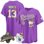 Los Angeles Dodgers #13 Max Muncy Purple BUTLER Halloween 2026 Vapor V2- Stitched Jersey