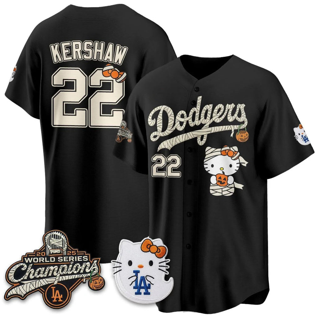 Los Angeles Dodgers #22 Clayton Kershaw Black BUTLER Halloween 2026 Vapor V2 Stitched Jersey