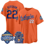 Los Angeles Dodgers #22 Clayton Kershaw DB Night Orange BUTLER 2026 Vapor Jersey - Stitched