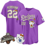 Los Angeles Dodgers #22 Clayton Kershaw Purple BUTLER Halloween 2026 Vapor V2 Stitched Jersey