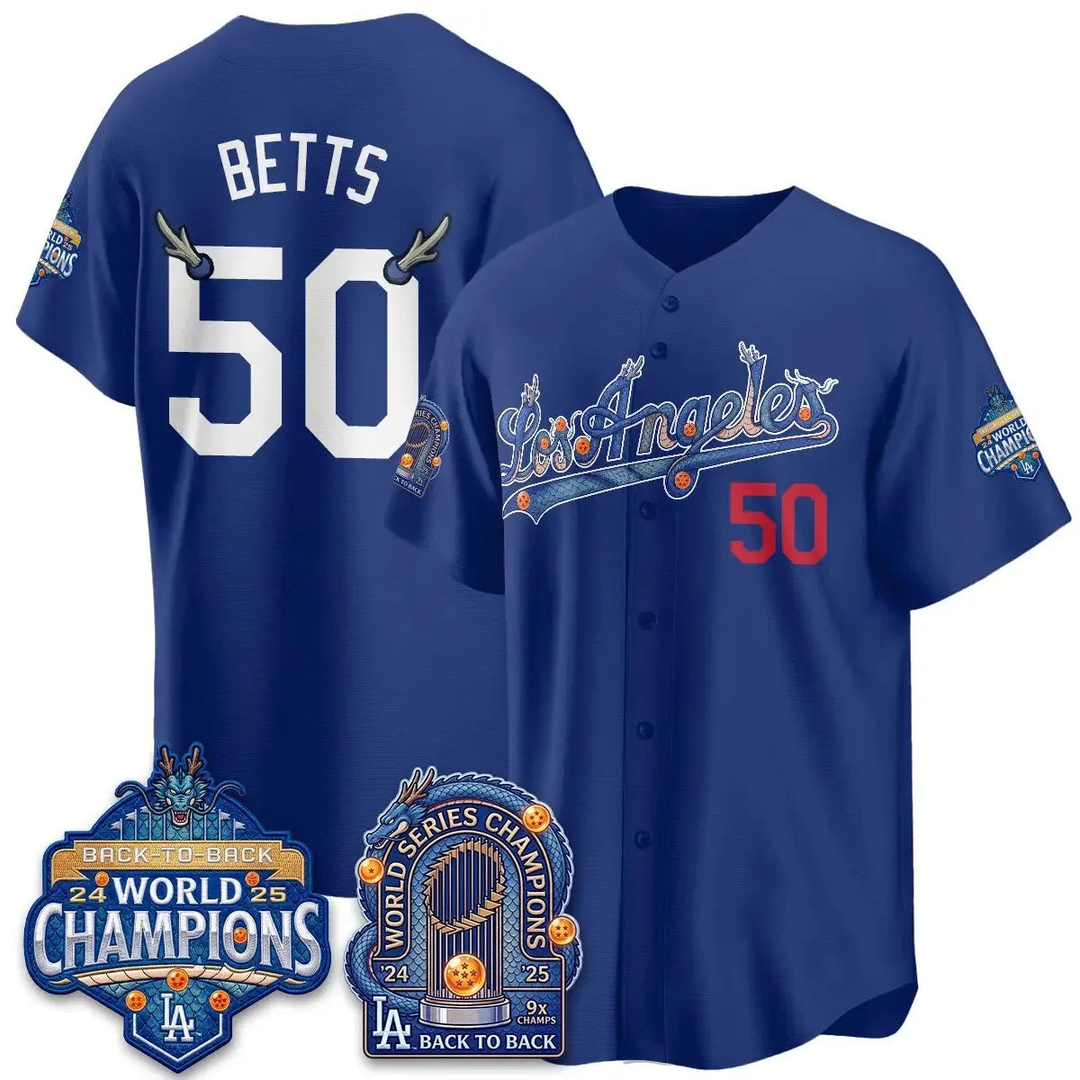 Los Angeles Dodgers #50 Mookie Betts DB Night Royal BUTLER 2026 Vapor Jersey - Stitched